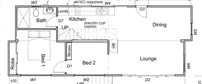 floor plan with stairs
